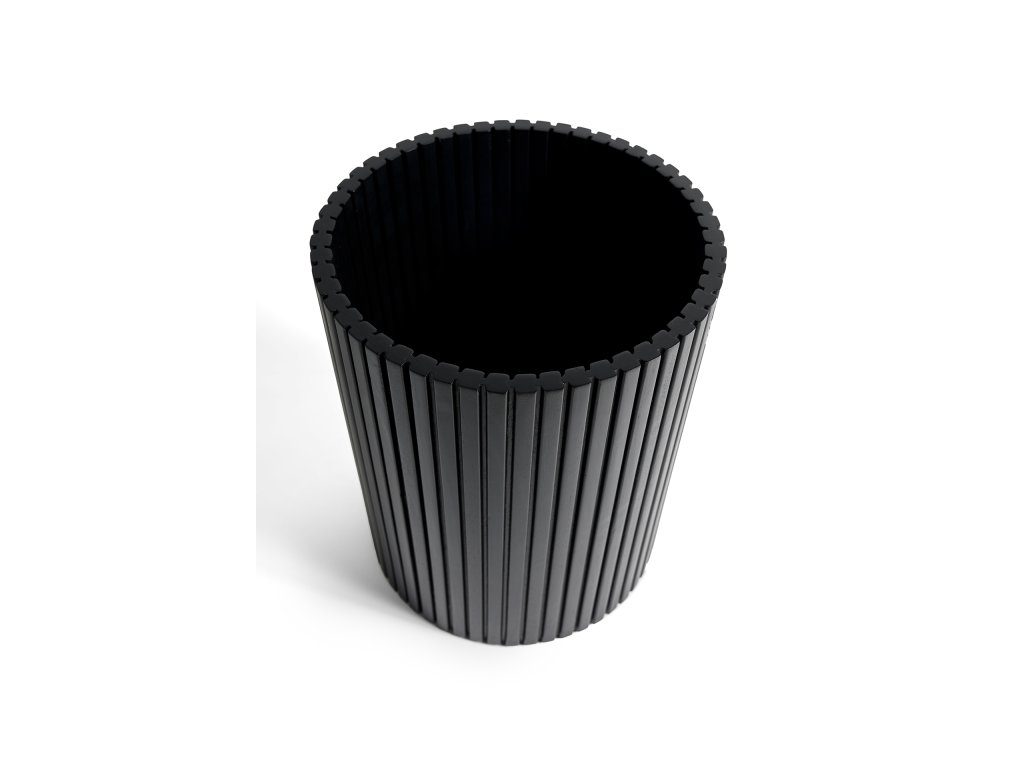 Košík na papír Roller Max - lakovaný mahagon - černý