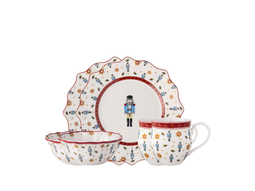 Snídaňový set pro 2 osoby, 6 ks, motiv Louskáček, kolekce Toy's Delight