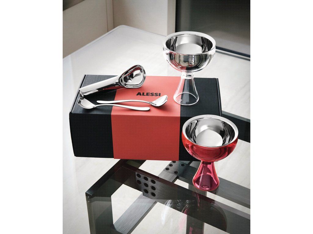 Boluri, lingurițe și cupă din setul Alessi & Ice Cream - Alessi