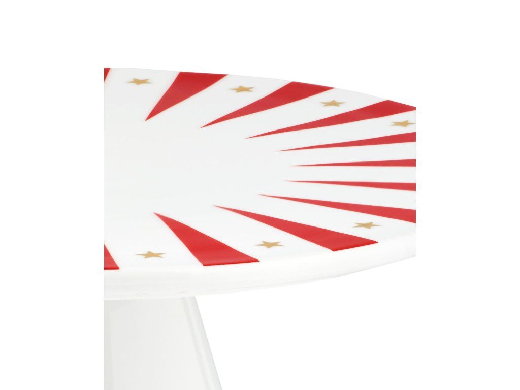 Detaliu al decorului cu raze de pe suportul Delight - Alessi