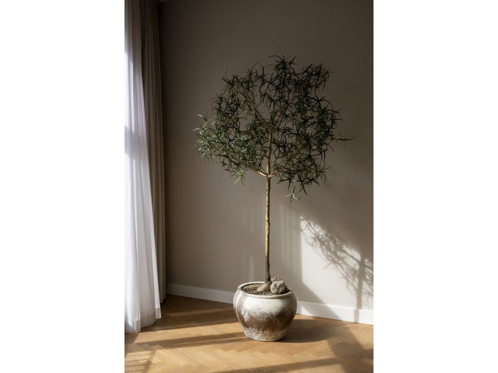 Květináč Nendo, barva kouřově hnědá, vel. XL - ø 60 cm | v. 45 cm