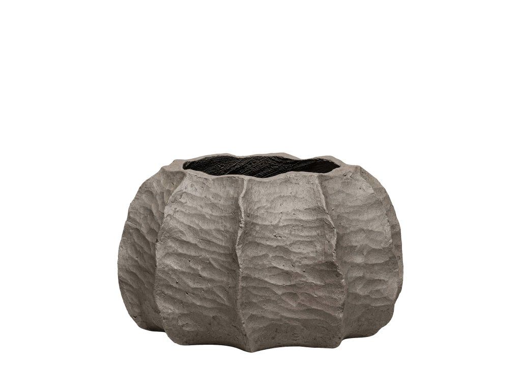 Květináč Gobi Low, barva pálená umbra, vel. S - ø 36,4 cm | v. 21,5 cm