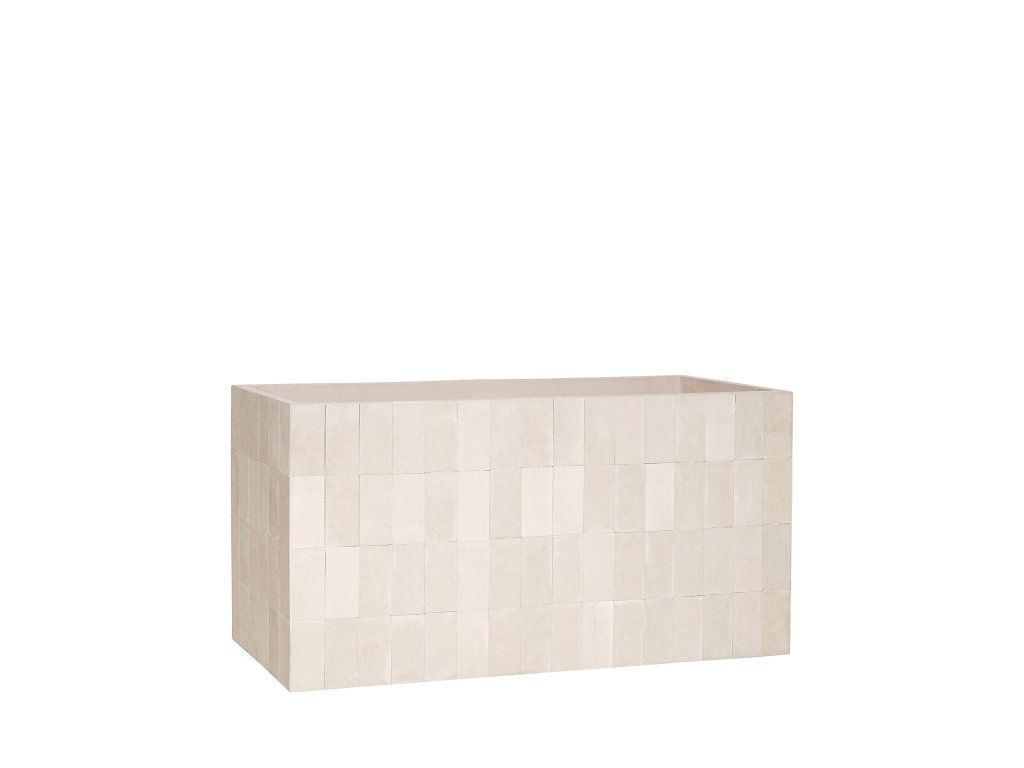 Květináč Jort, barva veronská krémová, vel. M - 100,1 x 37,48 cm | v. 48,3 cm
