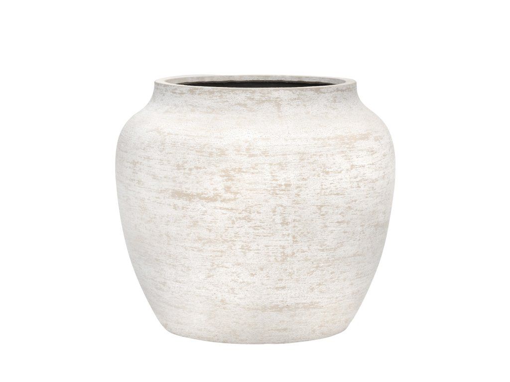 Květináč Astra, barva ovesně bílá, vel. L - ø 55 cm | v. 48 cm