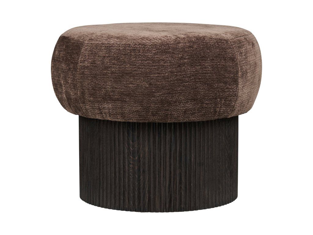 Úložný puf Christchurch, tmavě hnědý, ø 52 cm