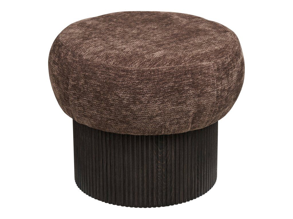 Úložný puf Christchurch, tmavě hnědý, ø 52 cm