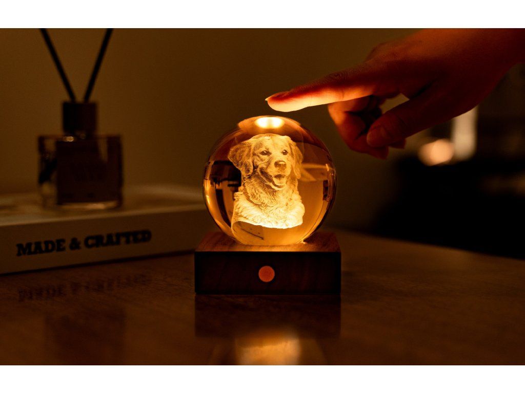 Křišťálová lampička Amber Crystal Companion – Gingko
