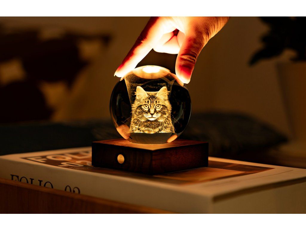 Křišťálová lampička Amber Crystal Companion – Gingko