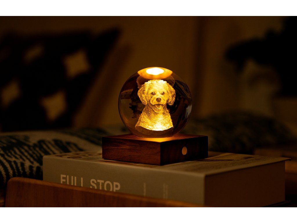 Křišťálová lampička Amber Crystal Companion – Gingko