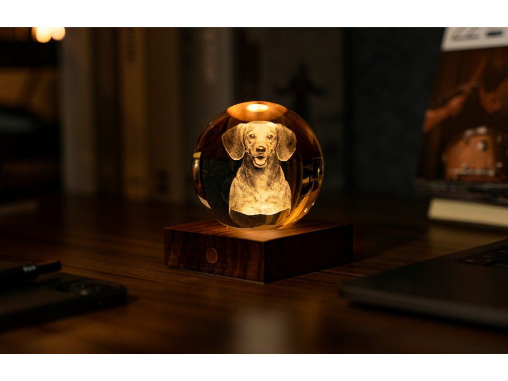 Křišťálová lampička Amber Crystal Companion – Gingko