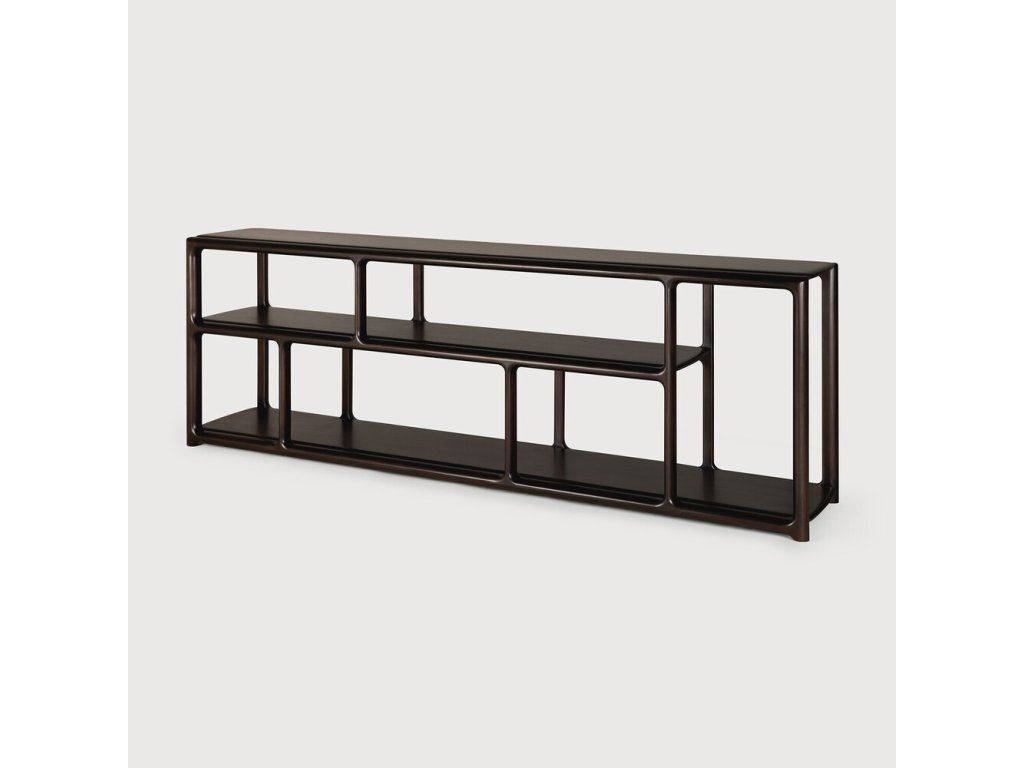 Nízký regál Eda 211 cm – mahagon rose brown
