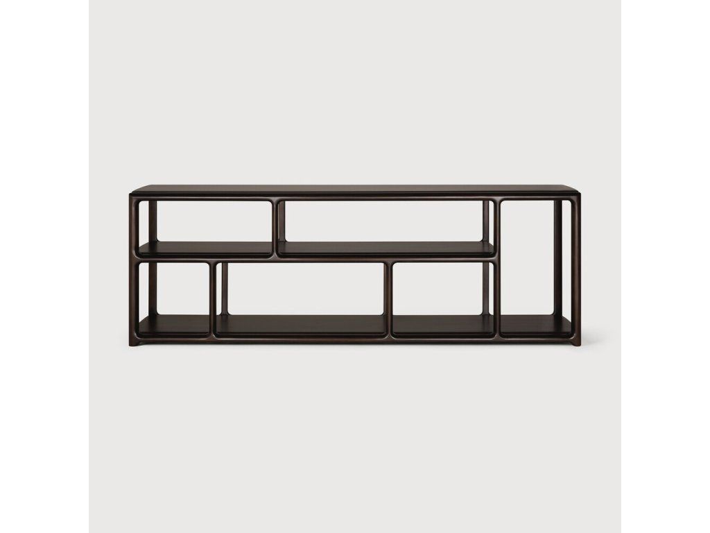 Nízký regál Eda 211 cm – mahagon rose brown
