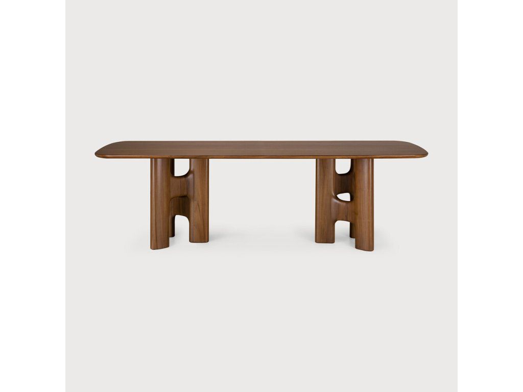 Jídelní stůl Flow 250 cm – teak wild brown