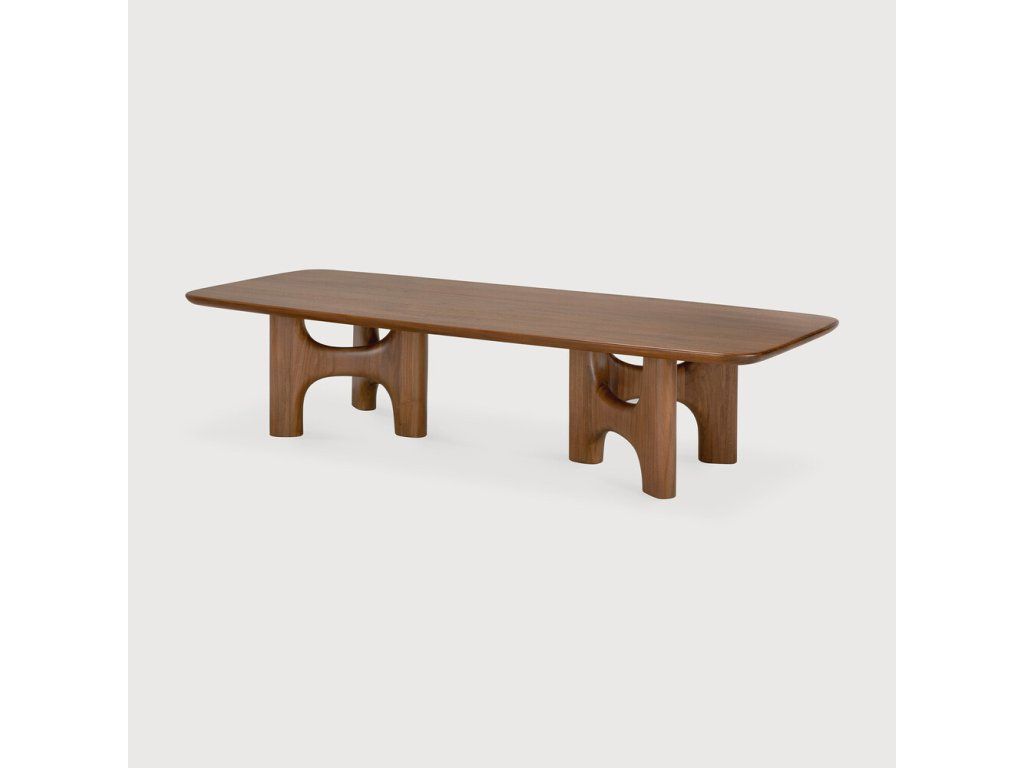 Konferenční stolek Flow 150 cm – teak wild brown