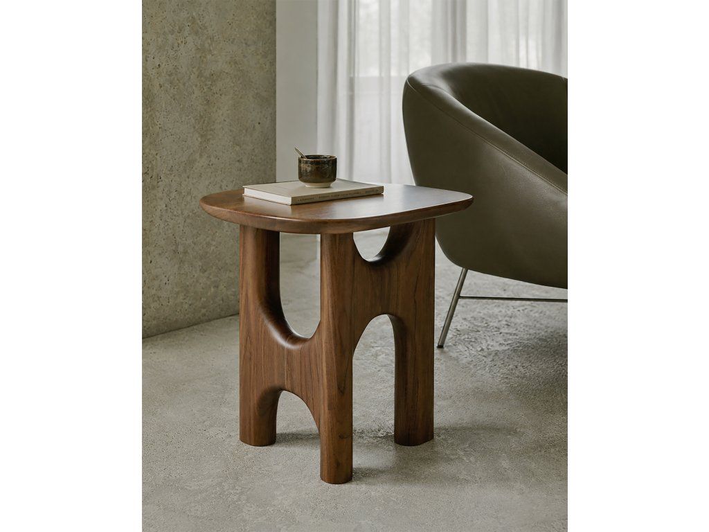 Odkládací stolek Flow – teak wild brown
