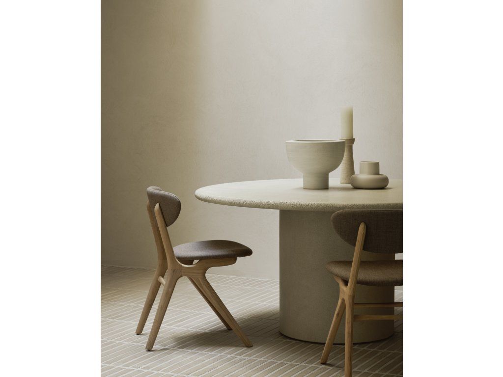 Jídelní stůl Elements kulatý ø 125 cm – mikrocement Off White