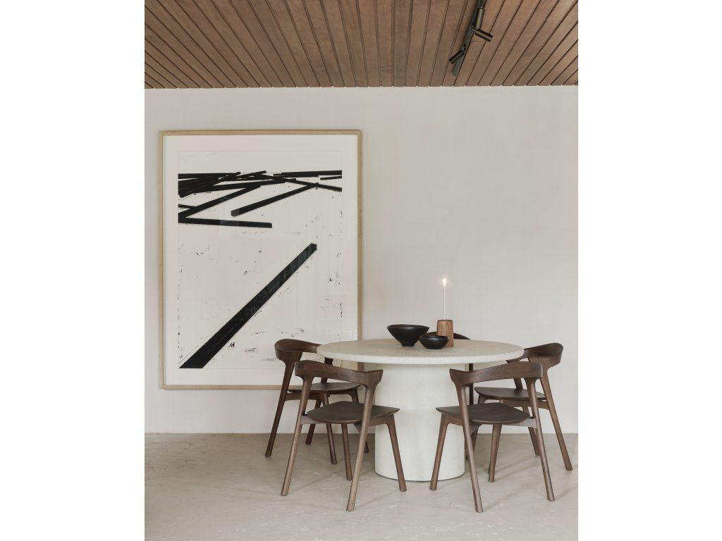 Jídelní stůl Elements kulatý ø 125 cm – mikrocement Off White