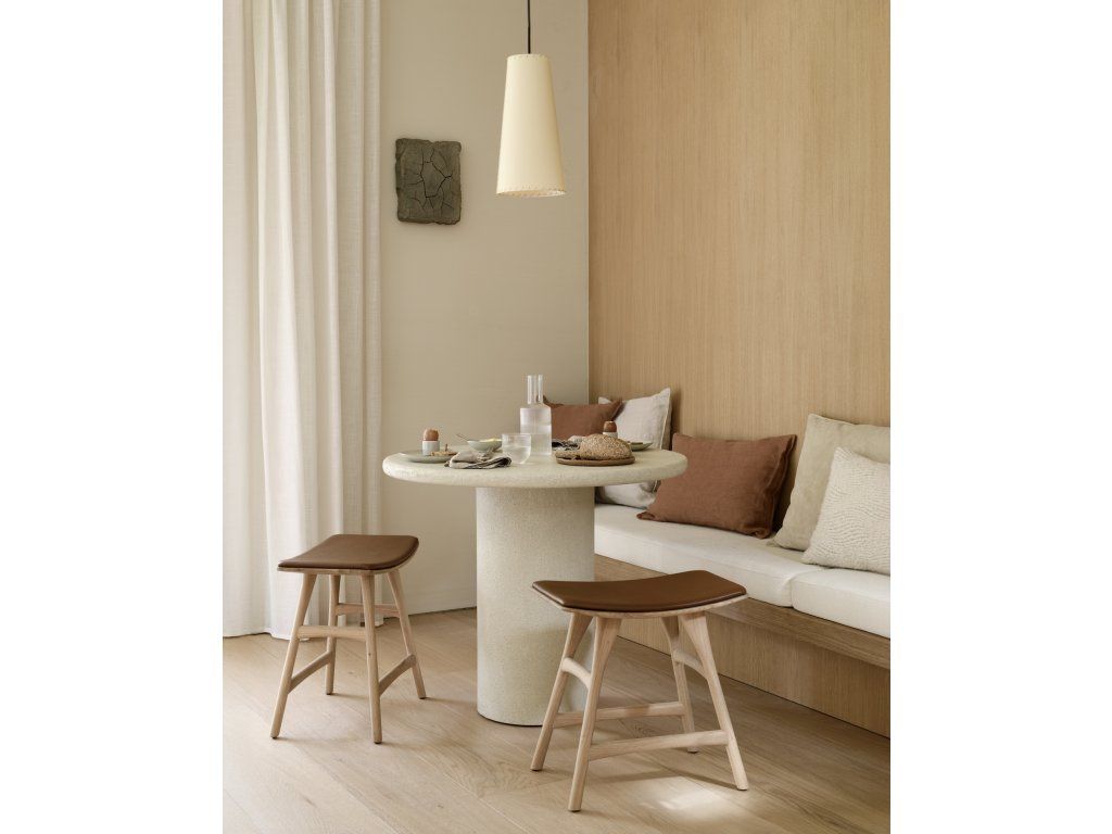 Jídelní stůl Elements kulatý ø 125 cm – mikrocement Off White