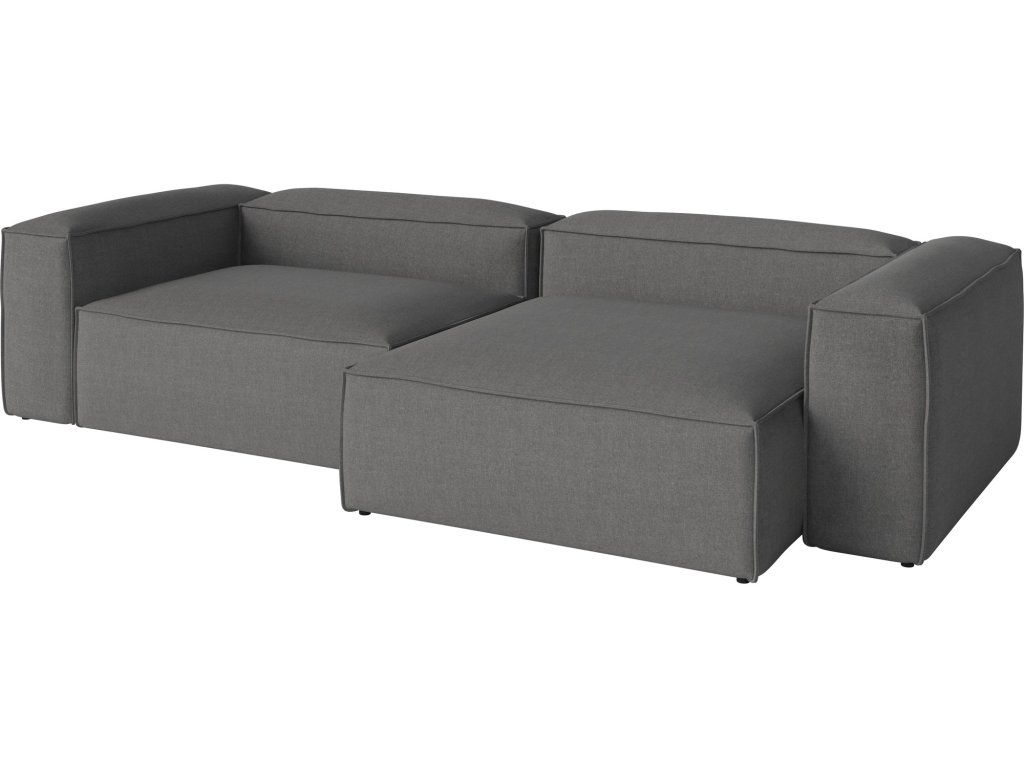 Modulová pohovka Cosima, 2 moduly s velkou lenoškou vpravo, hloubka 120 cm