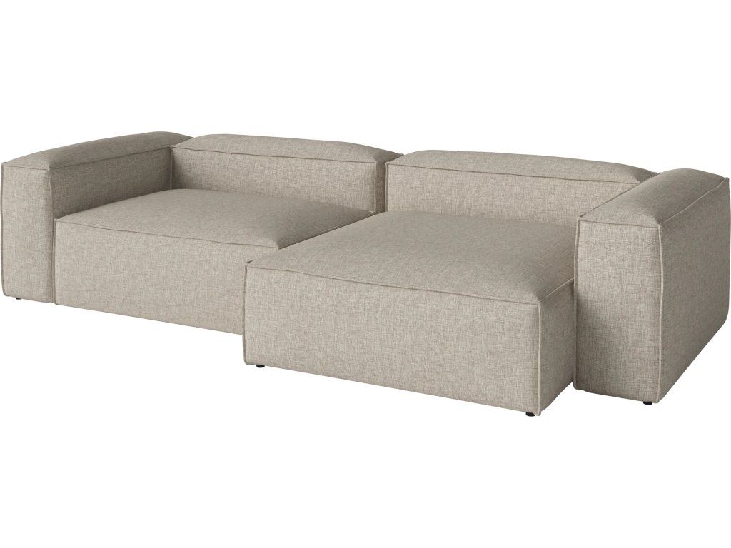 Modulová pohovka Cosima, 2 moduly s velkou lenoškou vpravo, hloubka 120 cm