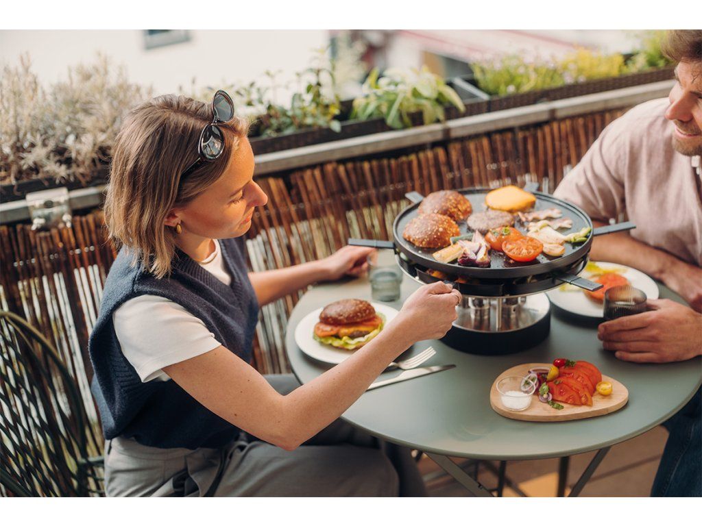 Stolní gril na bioetanol CIRCLE 35 Pro s raclette pánvičkami