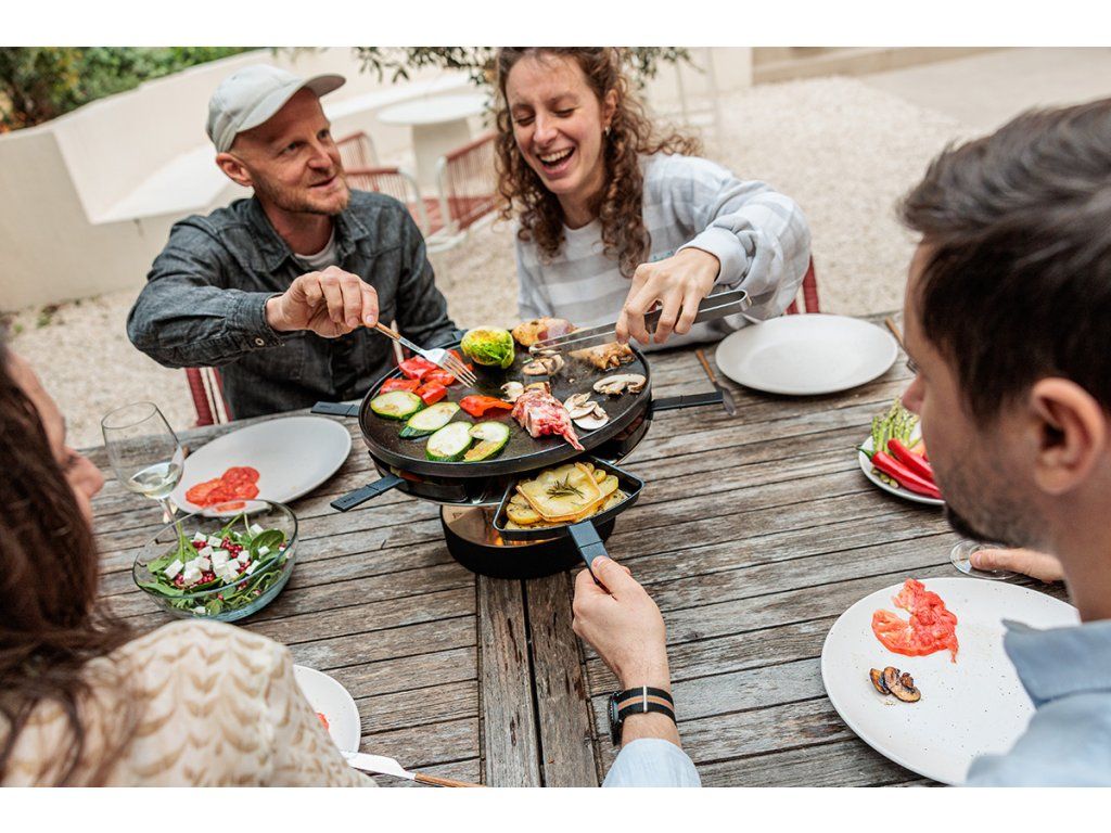 Stolní gril na bioetanol CIRCLE 35 Pro s raclette pánvičkami