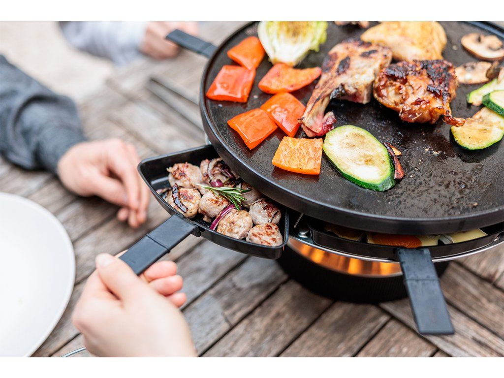 Stolní gril na bioetanol CIRCLE 35 Pro s raclette pánvičkami