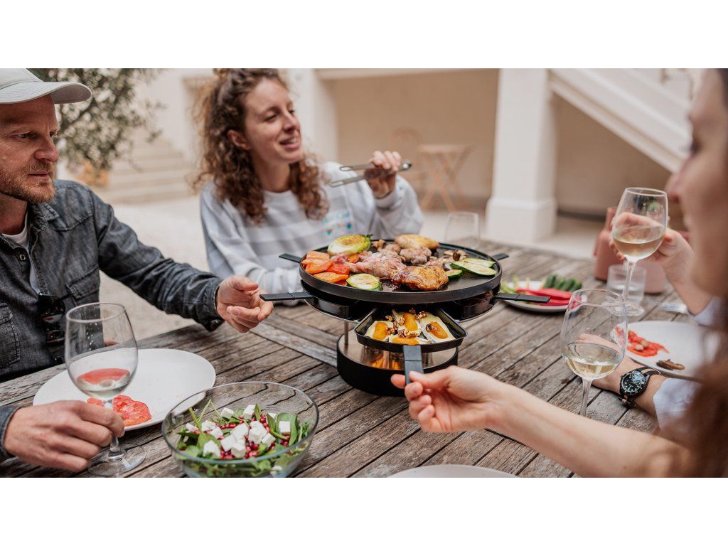Stolní gril na bioetanol CIRCLE 35 Pro s raclette pánvičkami