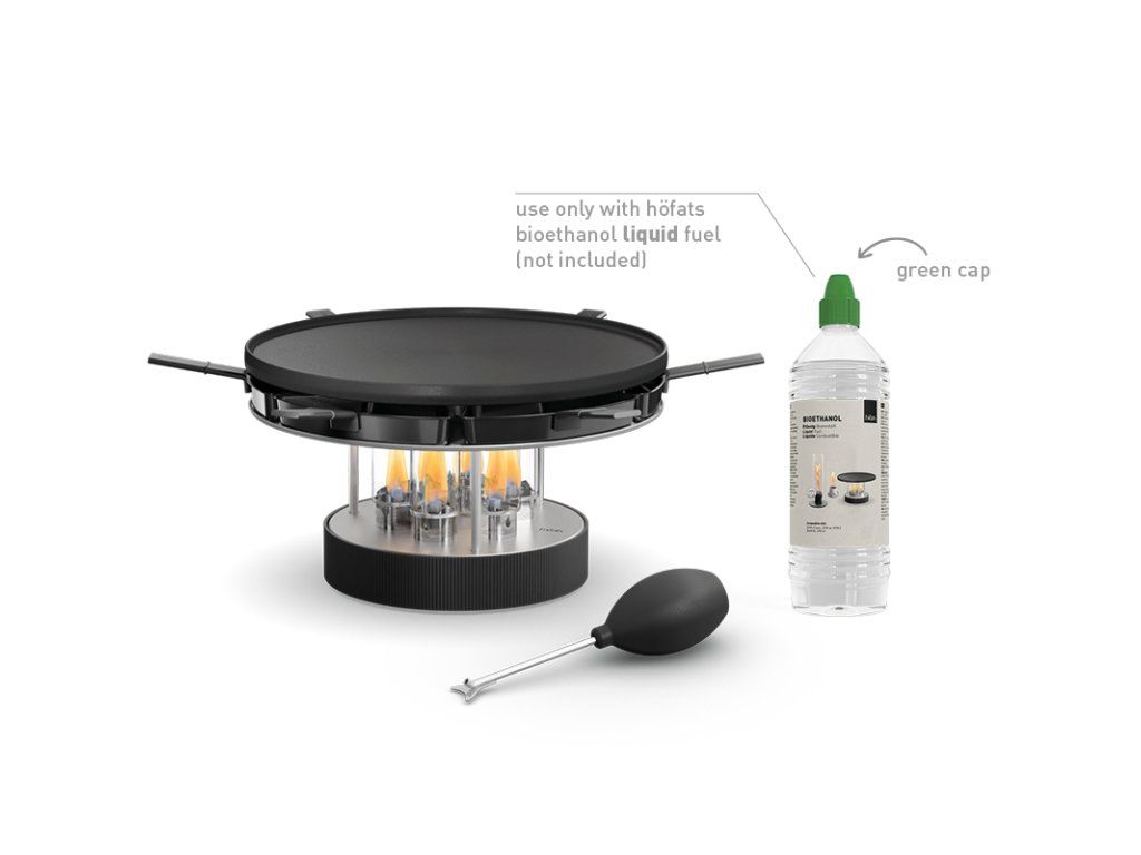Stolní gril na bioetanol CIRCLE 35 Pro s raclette pánvičkami