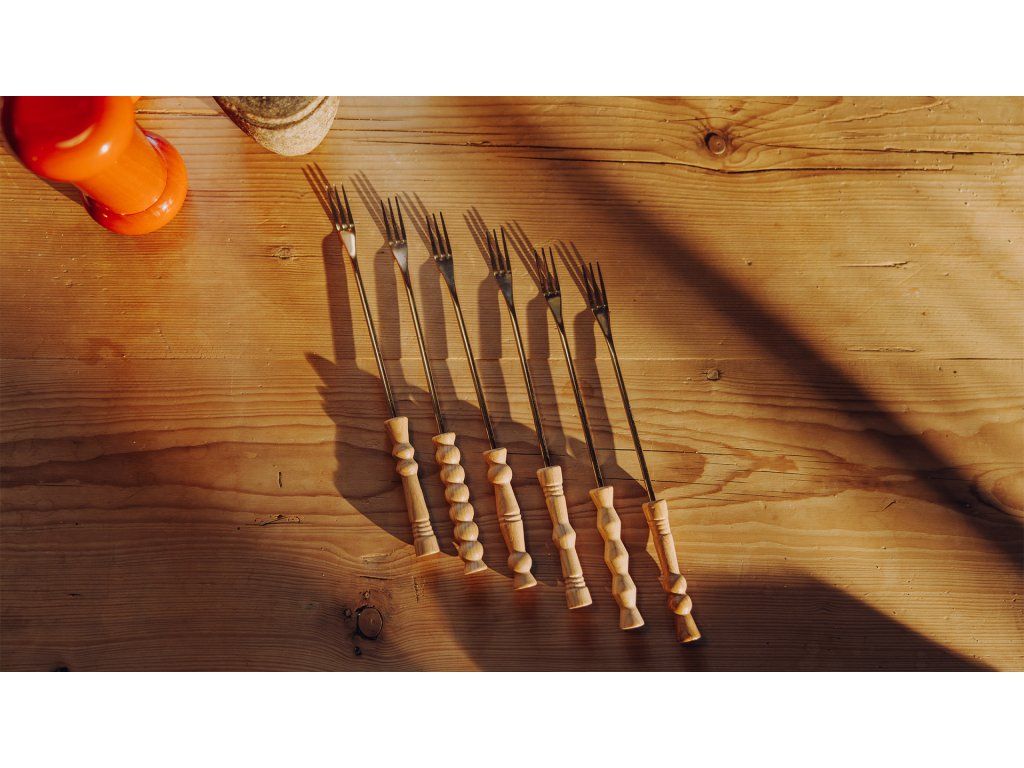 Vidličky na sýrové fondue CIRCLE, 6 ks
